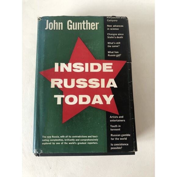 Vintage 1958 Inside Russia Today Communist USSR Stalin Khrushchev HC Dust Jacket - Picture 1 of 12